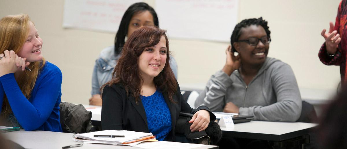 Education students in classroom